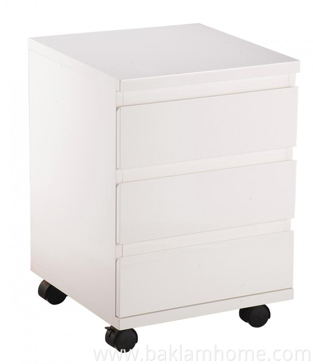 Elegant Bed Side Cabinet with wheels